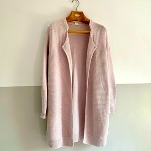 Vintage Gap heathered pink, waffle knit open cardigan sweater. Size S/M